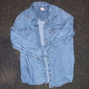 Levi's Light Blue Denim Button Down Shirt